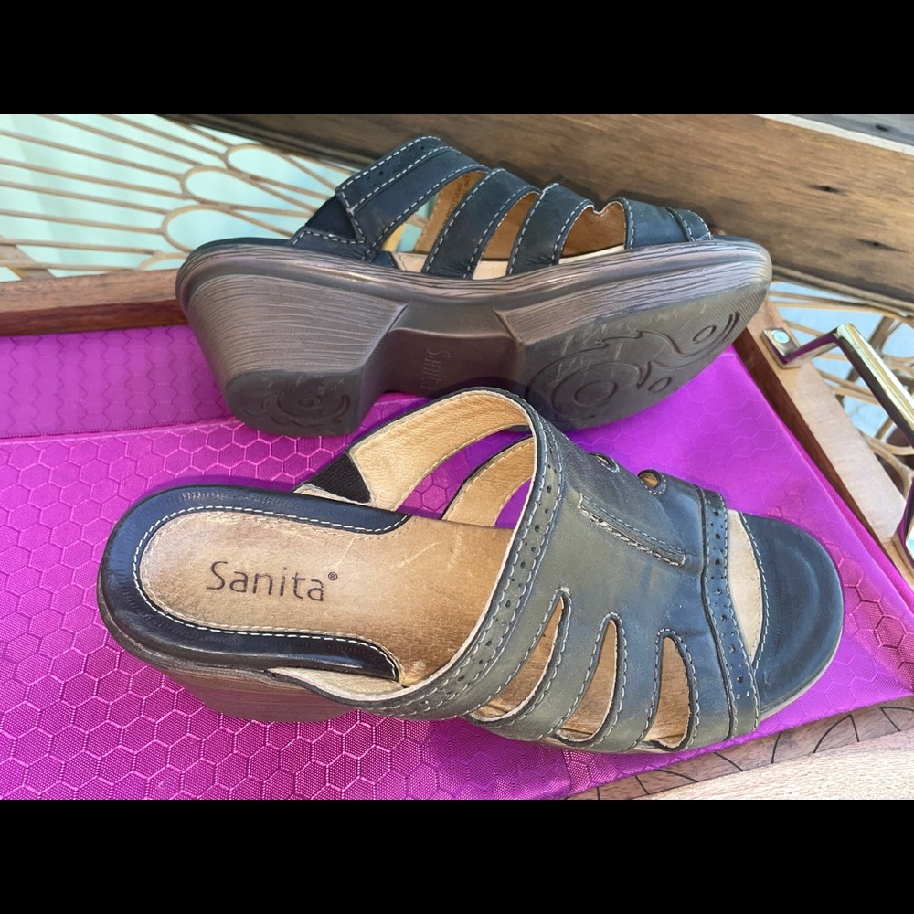 Sanita 9/EU39 leather Sandals made in Portugal - Picture 11 of 17